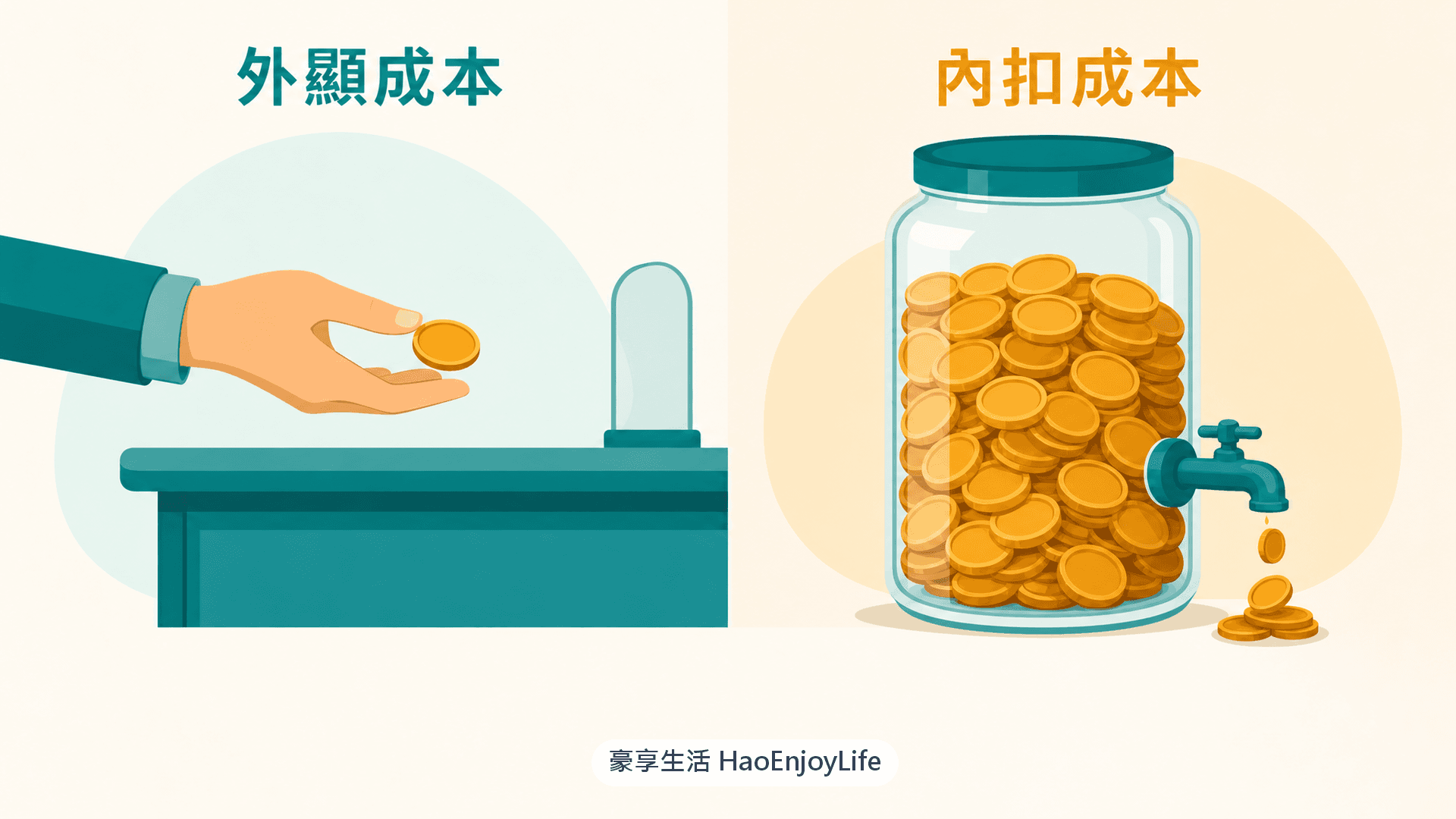 外顯成本與內扣成本:手續費由投資人直接支付,內扣費用從基金淨值持續扣除