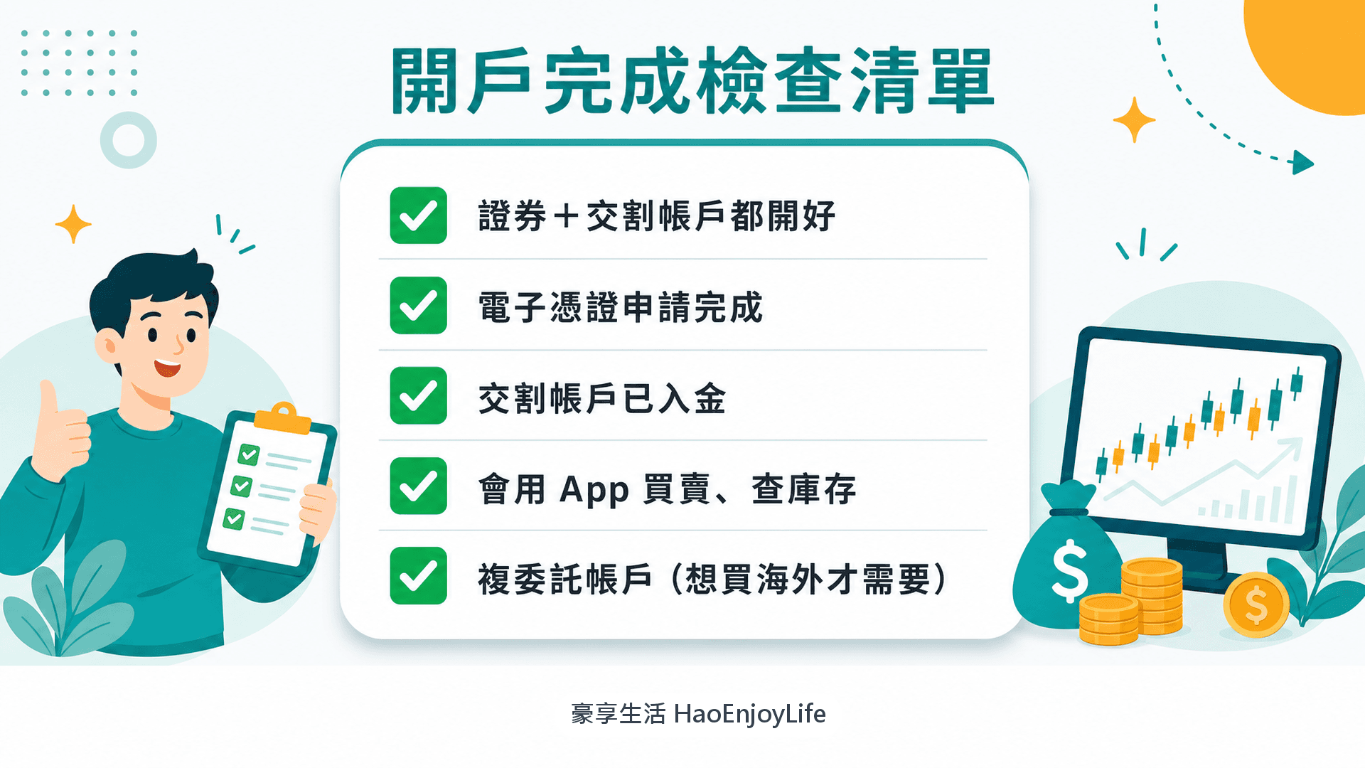 開戶完成檢查清單